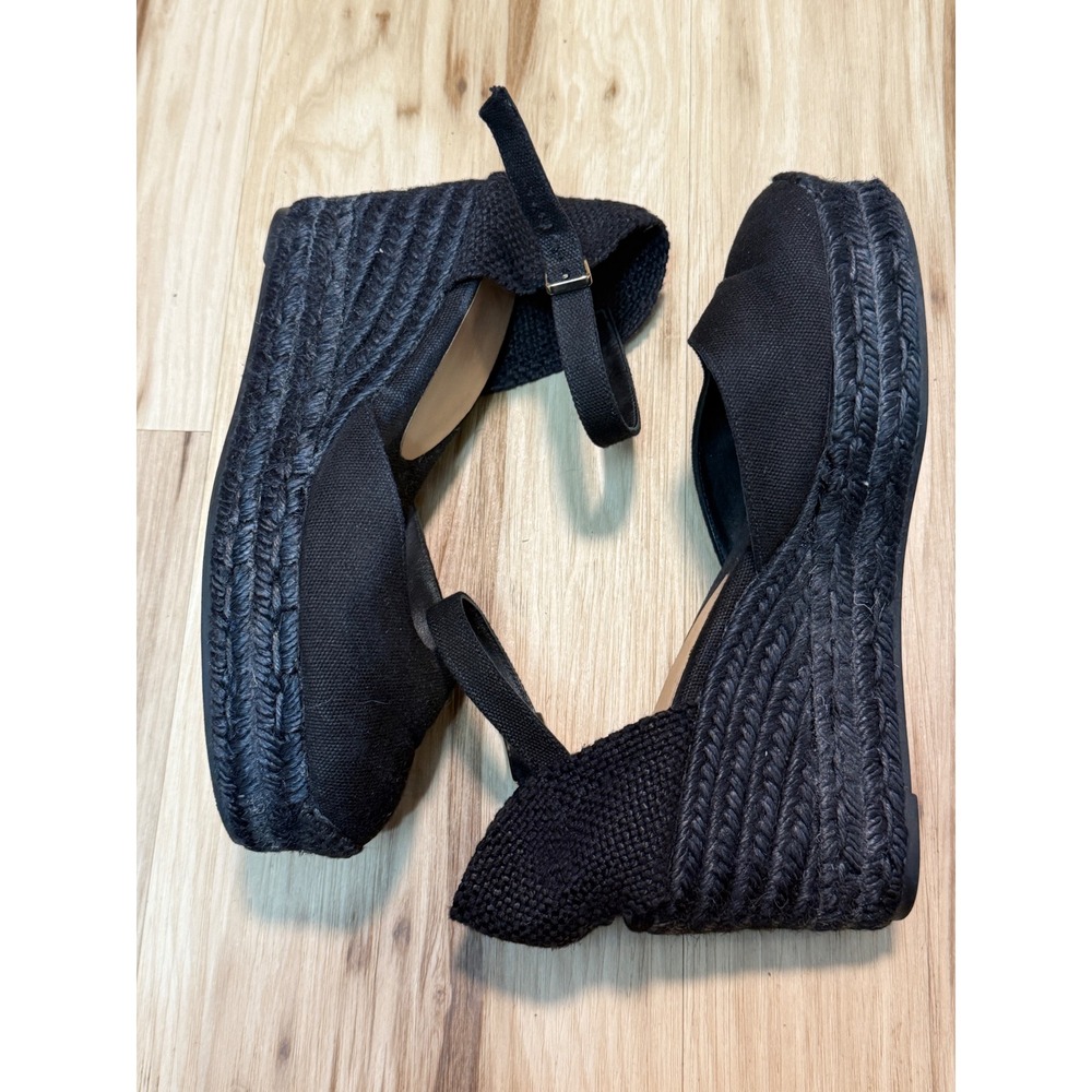 Castañer Carol Canvas Espadrille Wedge Sandals Women's Size 7.5 (Rare)
